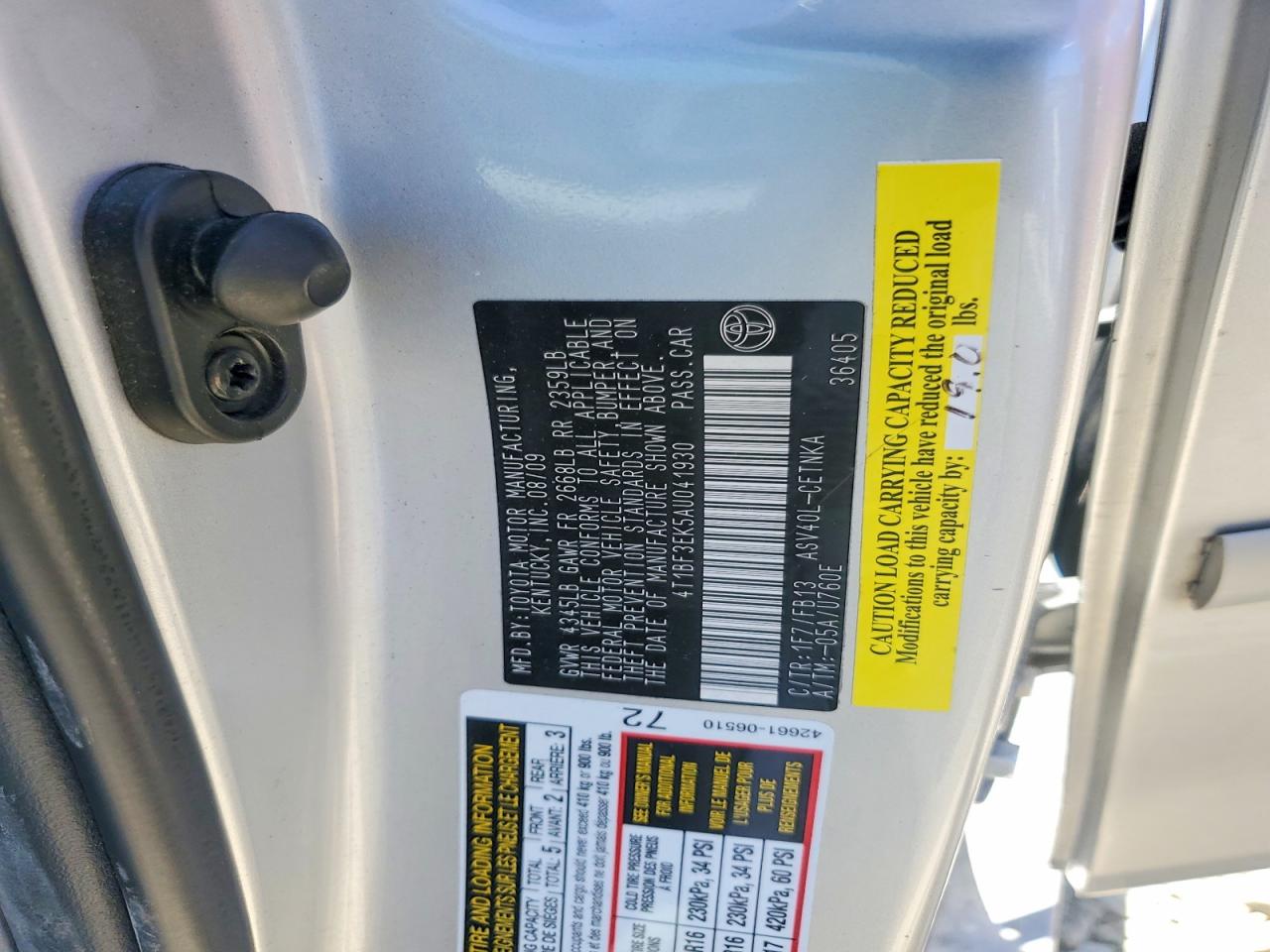 2010 Toyota Camry Le Серый vin: 4T1BF3EK5AU041930