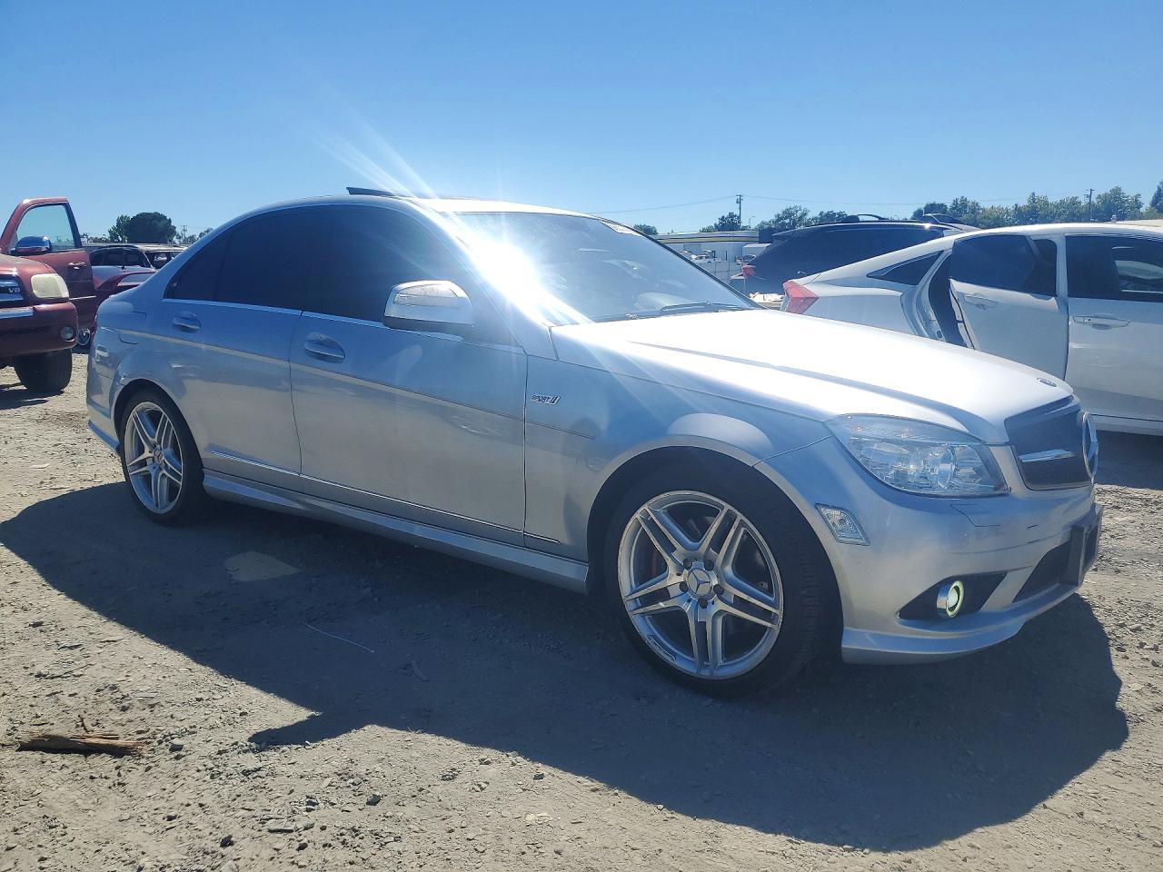 2008 Mercedes-benz C 350 Silver vin: WDDGF56X38F033376
