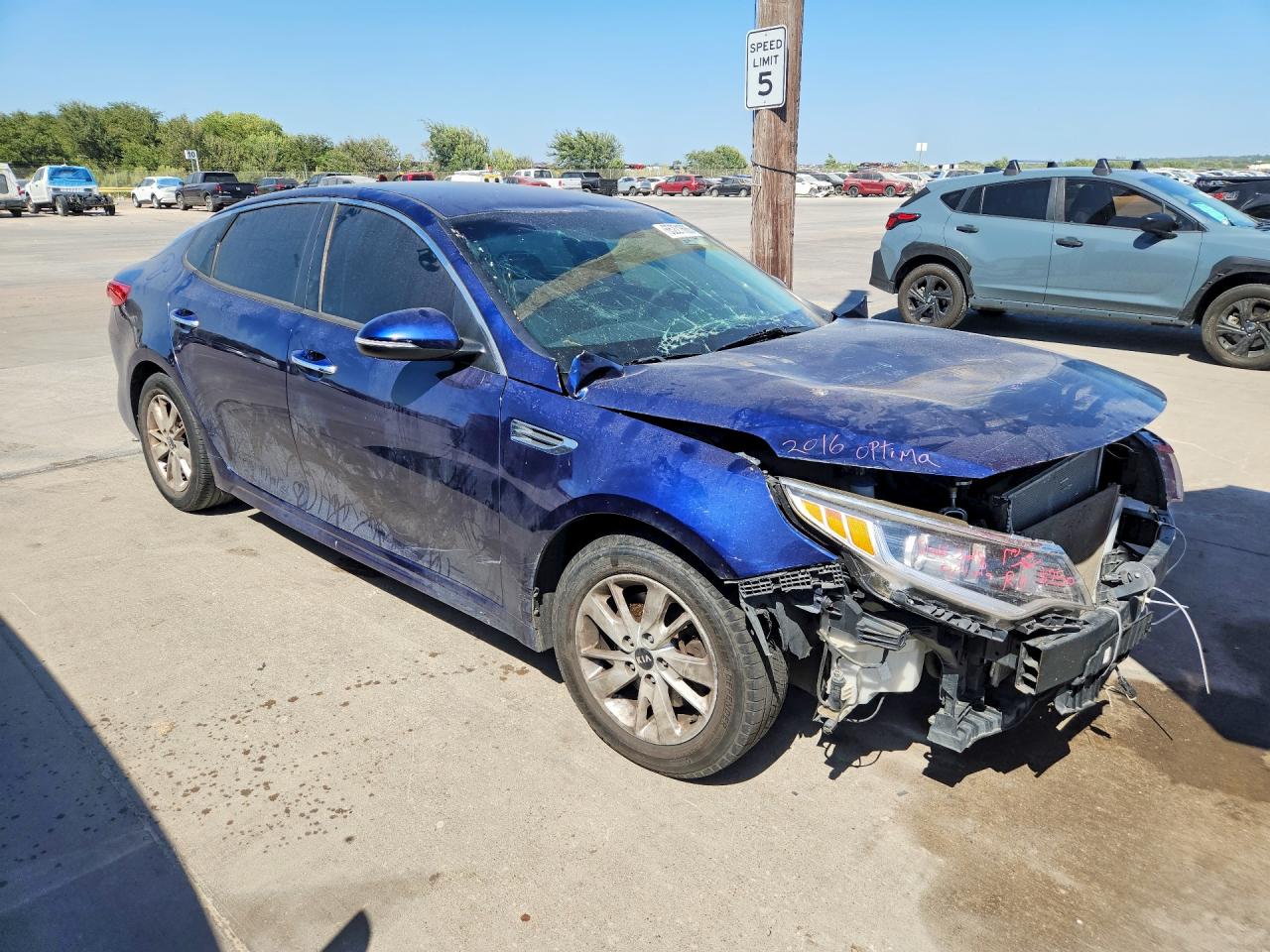 2016 Kia Optima Lx Blue vin: 5XXGT4L38GG115814