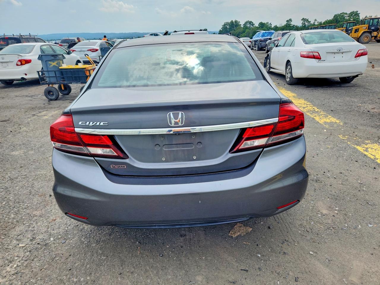 2013 Honda Civic Lx Gray vin: 2HGFB2F55DH536206