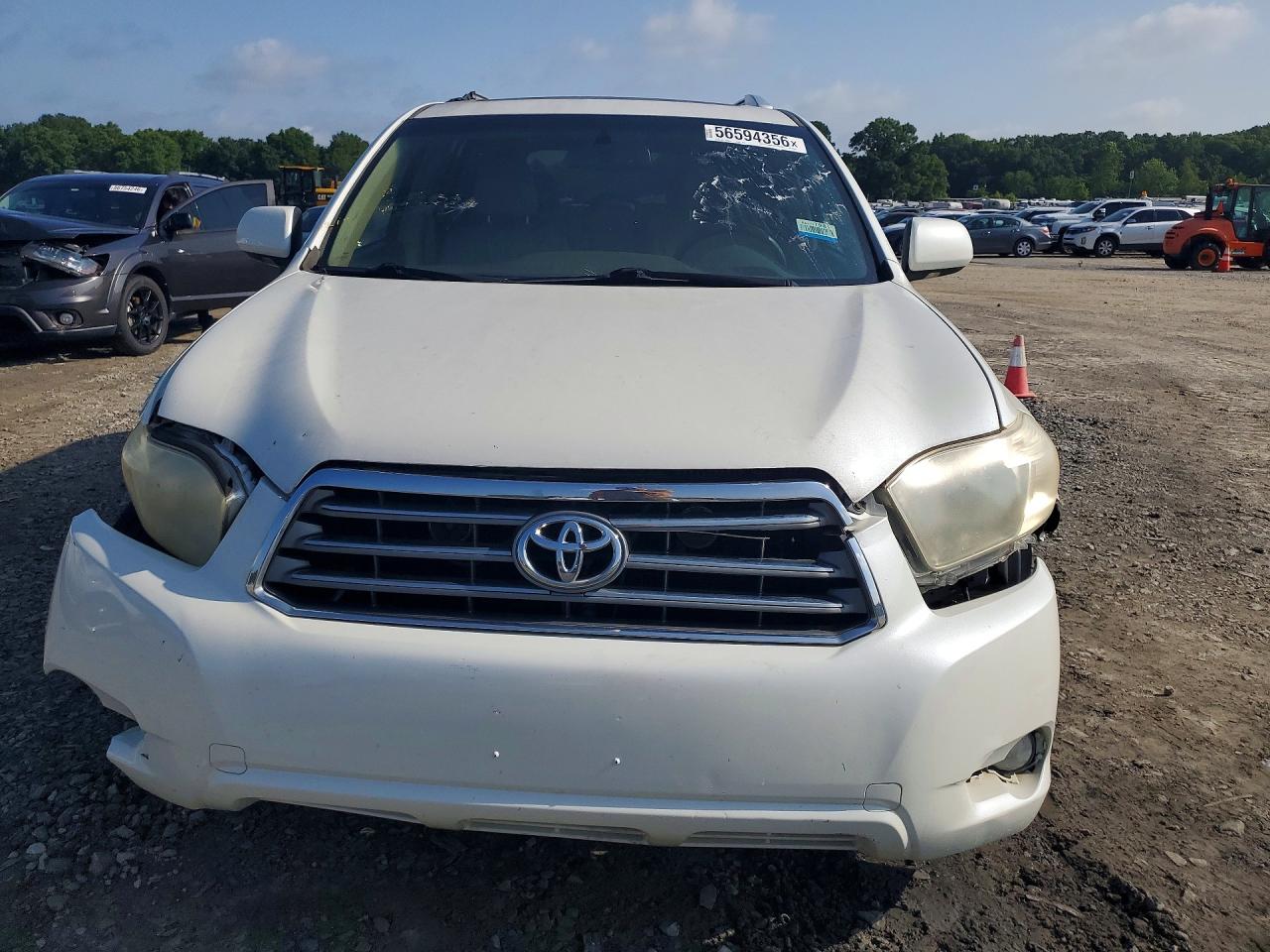 2009 Toyota Highlander Limited White vin: JTEDS42A792092827