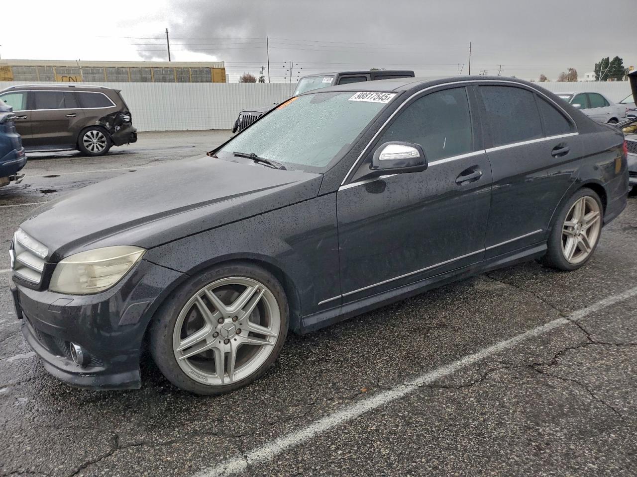 2009 Mercedes-benz C 350 Black vin: WDDGF56X09R056663