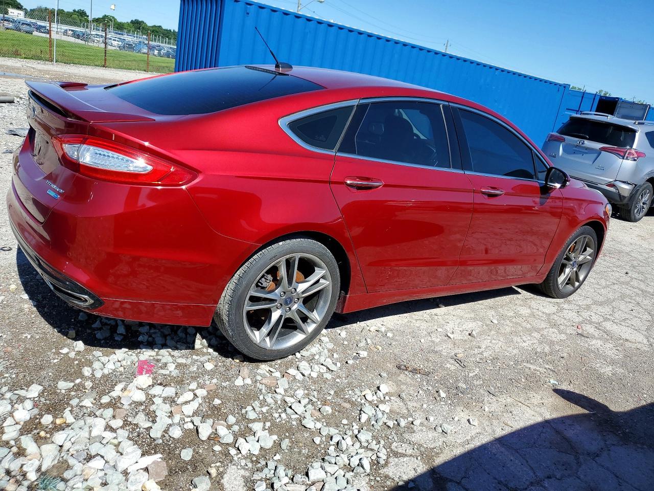 2015 Ford Fusion Titanium Red vin: 3FA6P0D94FR168365