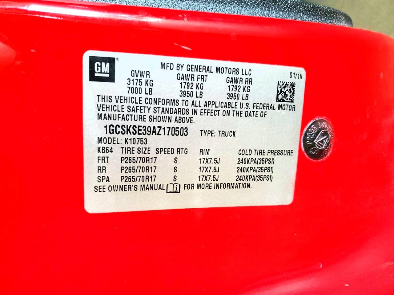 2010 Chevrolet Silverado K1500 Lt Red vin: 1GCSKSE39AZ170503