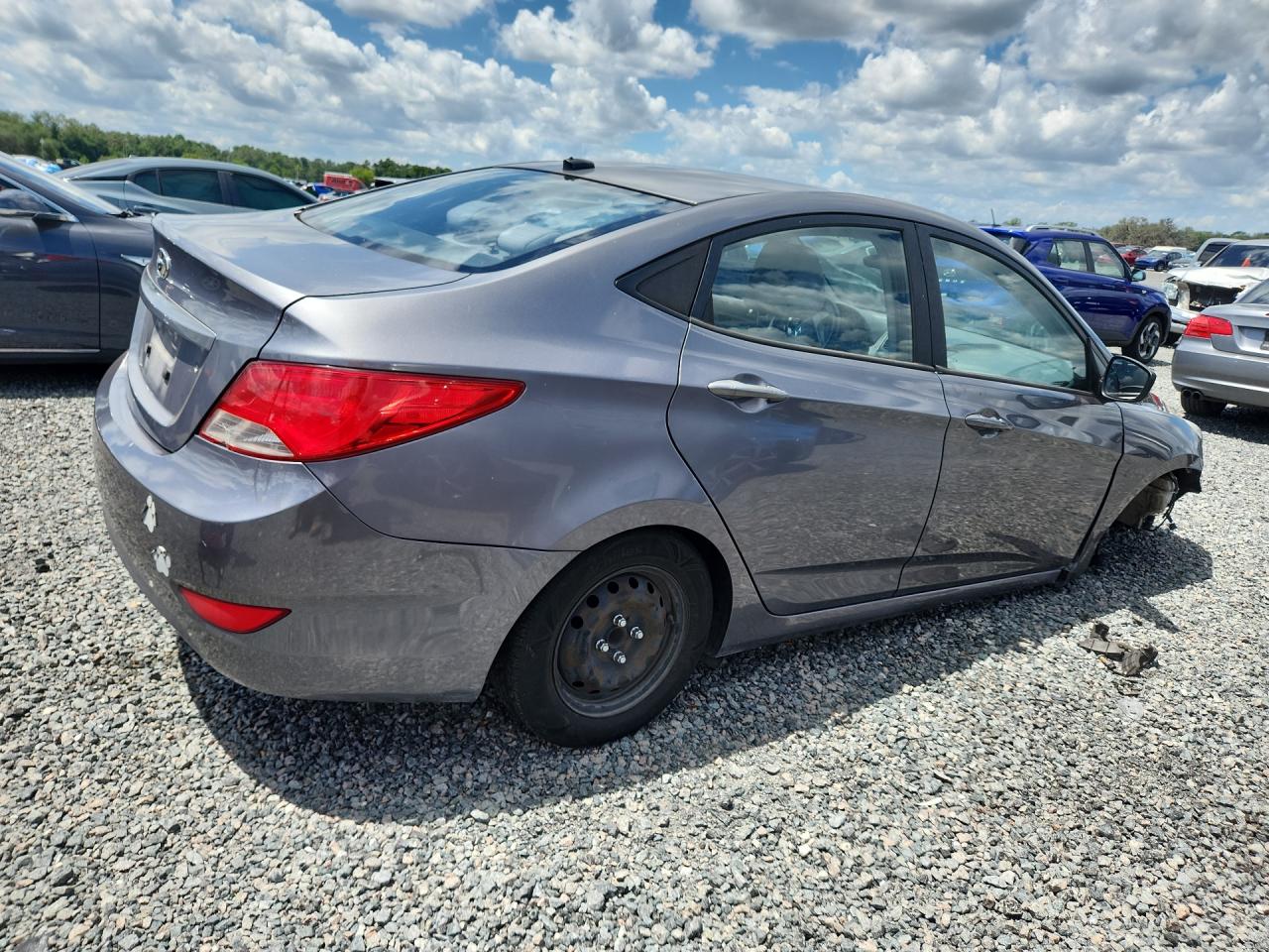 2015 Hyundai Accent Gls Gray vin: KMHCT4AE8FU897992