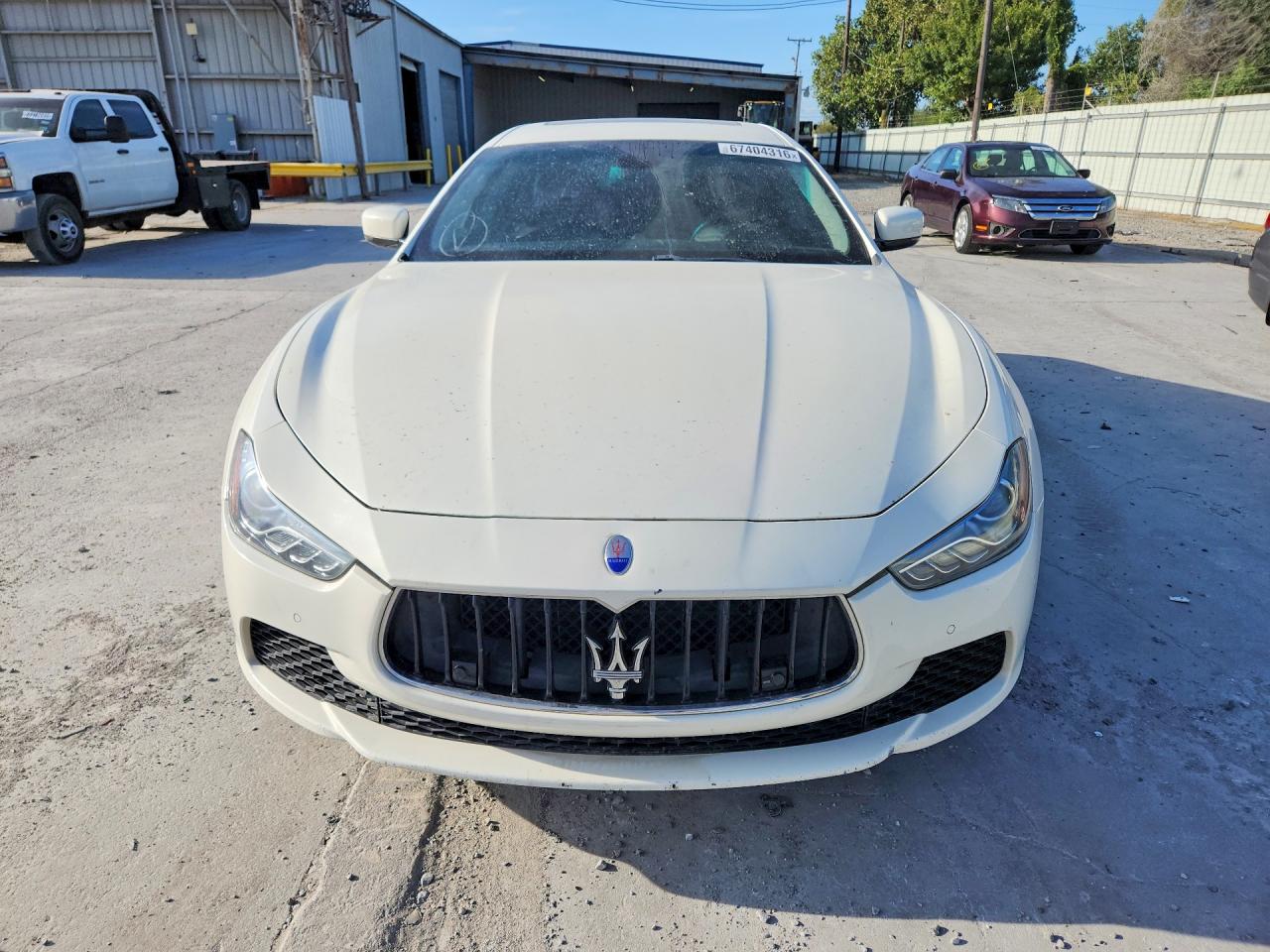 2014 Maserati Ghibli S White vin: ZAM57RTAXE1106530