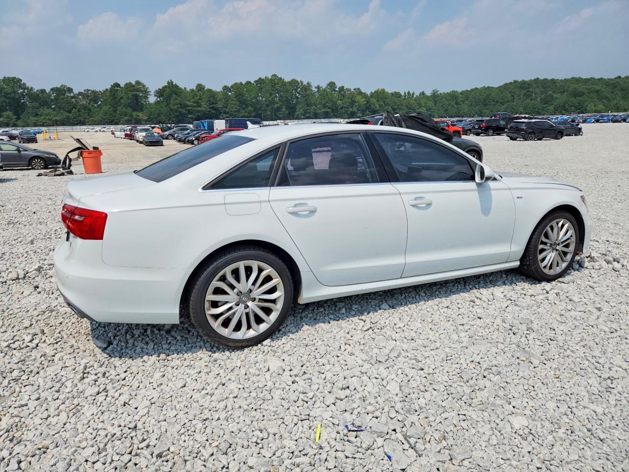 2014 Audi A6 Prestige White vin: WAUHMAFC1EN149667