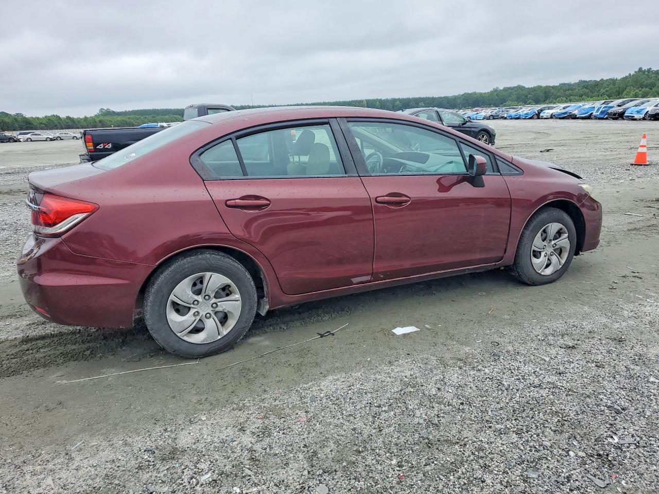 2014 Honda Civic Lx Burgundy vin: 19XFB2F55EE051723