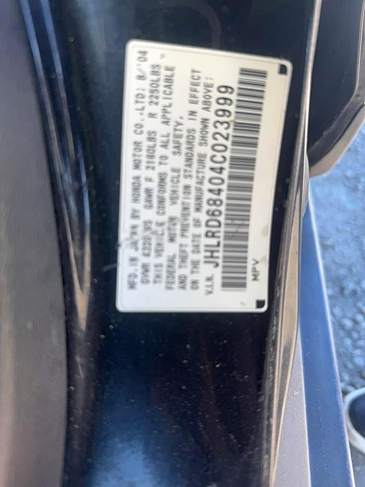 2004 Honda Cr-v Lx Черный vin: JHLRD68404C023999