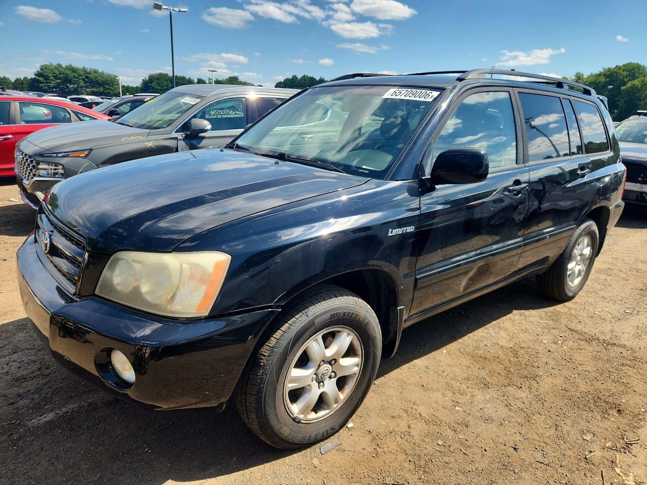 2003 Toyota Highlander Limited Black vin: JTEHF21A530136208