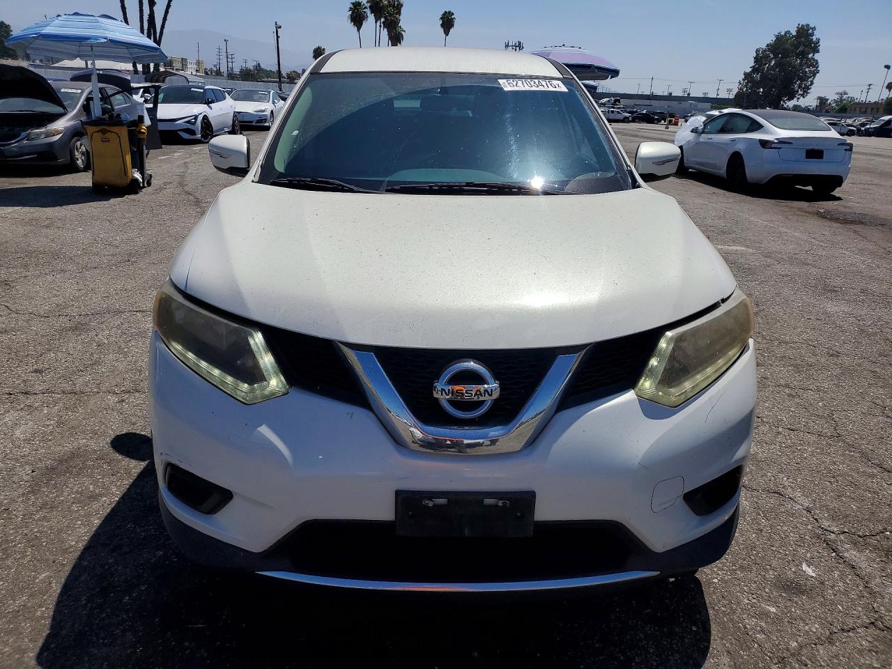 2014 Nissan Rogue S White vin: 5N1AT2ML2EC835739