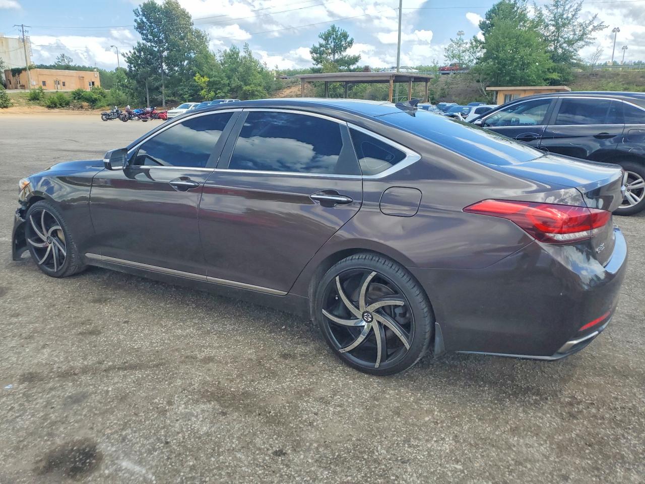2015 Hyundai Genesis 3.8l Коричневый vin: KMHGN4JE5FU089188