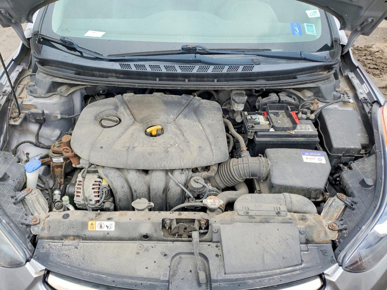 2013 Hyundai Elantra Limited Серебряный vin: KMHDH4AE8DU516533