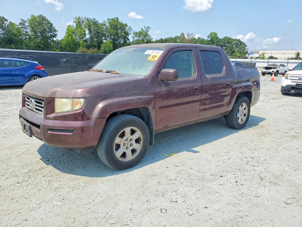 2007 Honda Ridgeline Rts Maroon vin: 2HJYK16477H532098