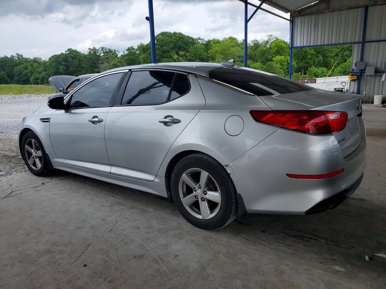 2015 Kia Optima Lx Серебряный vin: 5XXGM4A75FG426697