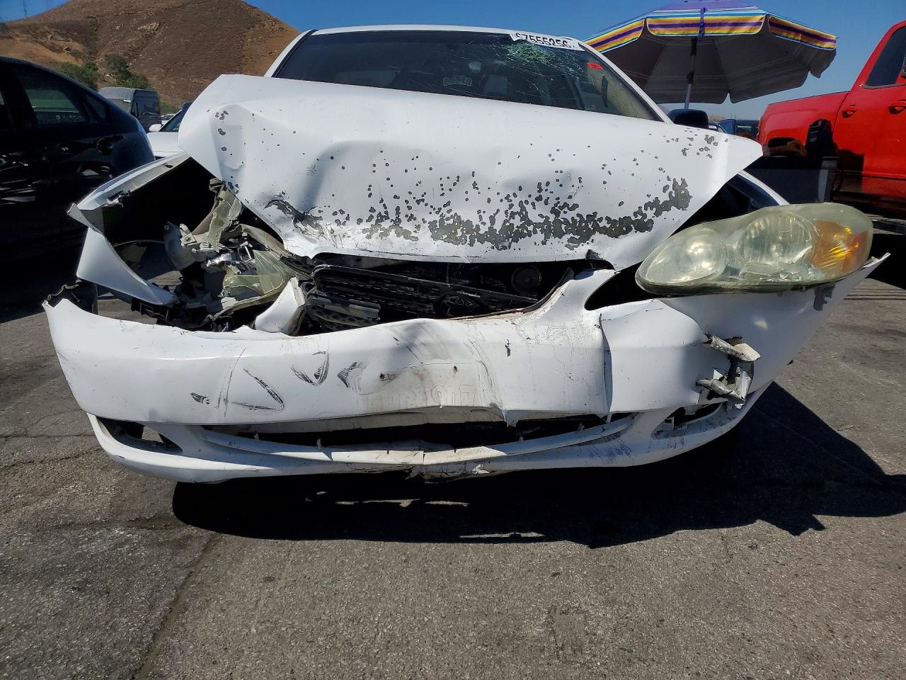 2006 Toyota Corolla Ce White vin: 1NXBR32E86Z734956