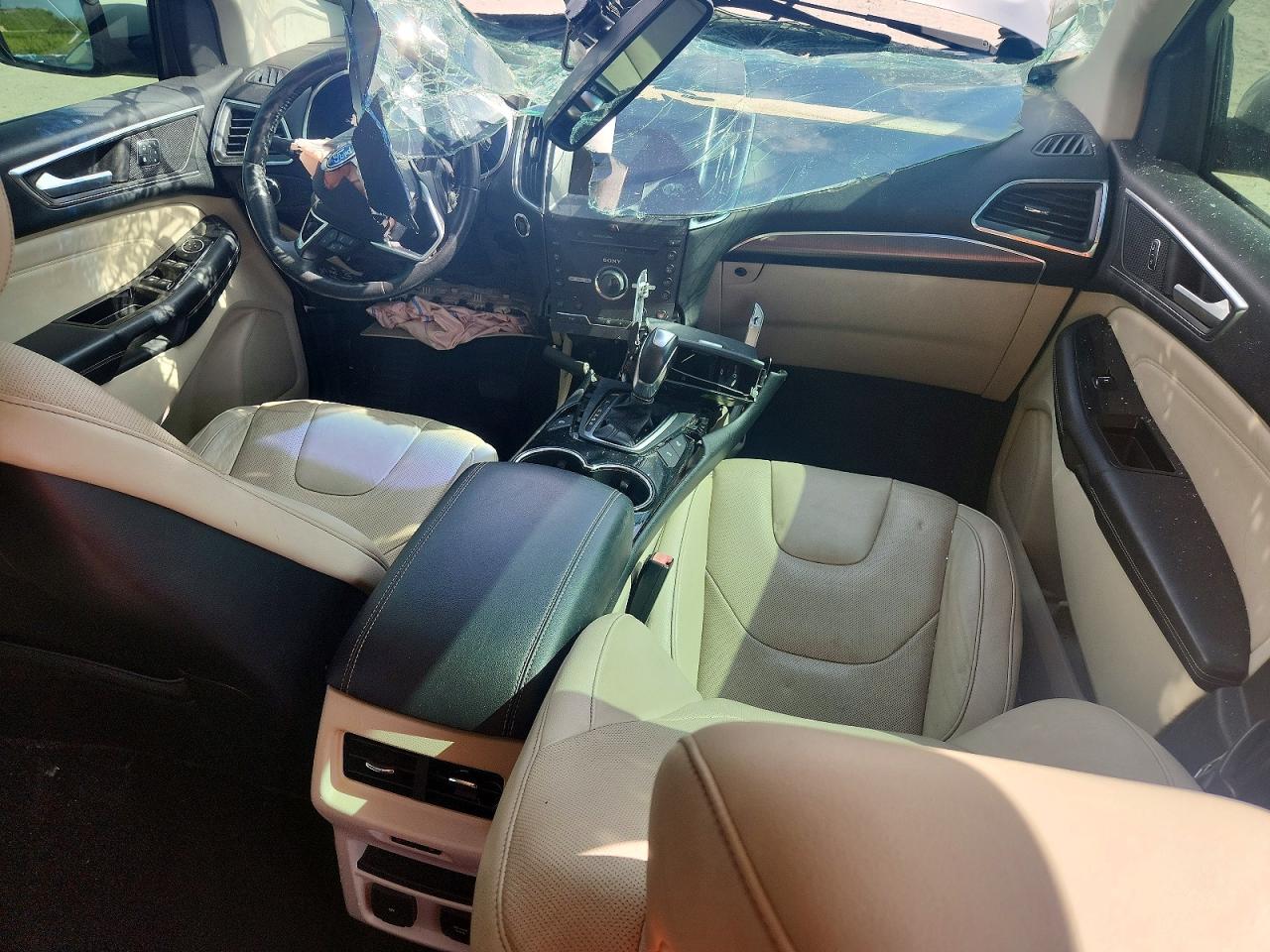 2015 Ford Edge Titanium White vin: 2FMPK3K85FBB25222