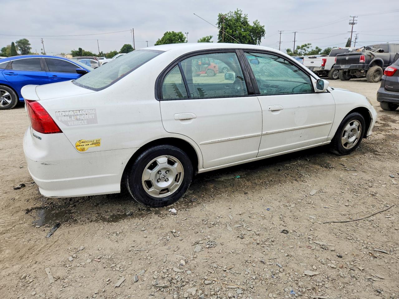 2004 Honda Civic Hybrid White vin: JHMES96684S006458