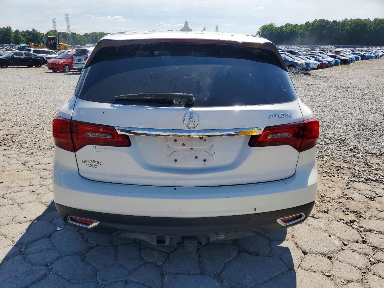 2014 Acura Mdx White vin: 5FRYD3H23EB003626