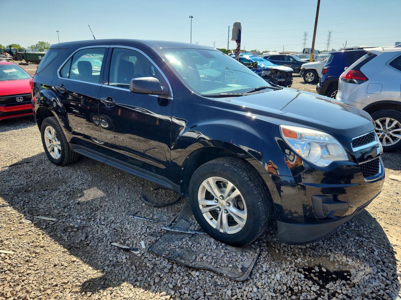 2012 Chevrolet Equinox Ls Black vin: 2GNALBEK4C1107764