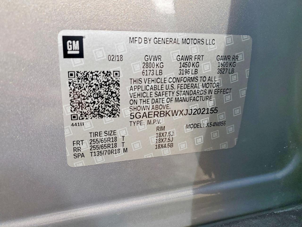 2018 Buick Enclave Essence Серый vin: 5GAERBKWXJJ202155