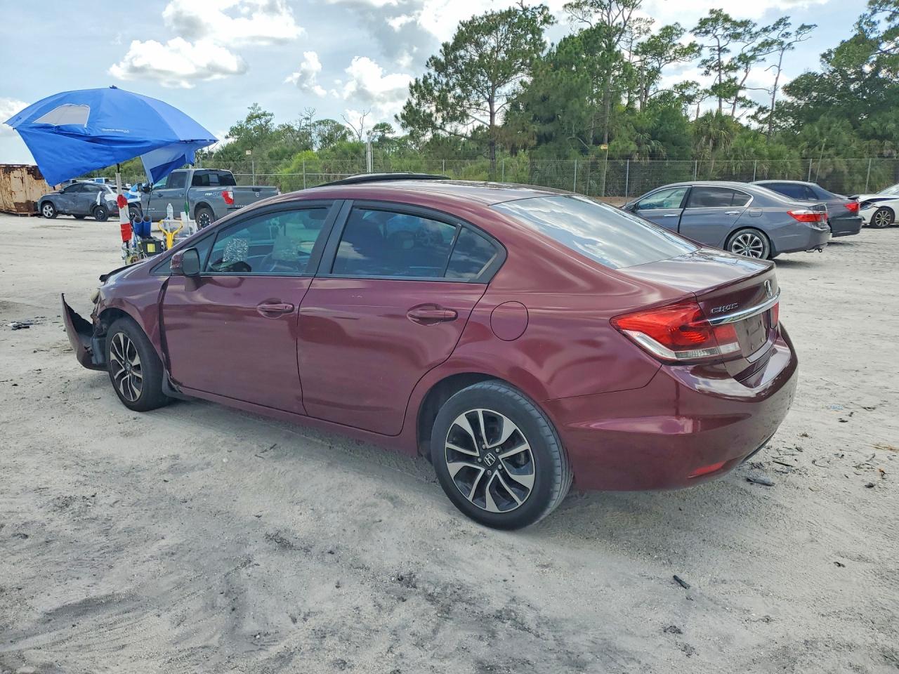2013 Honda Civic Lx Burgundy vin: 2HGFB2E51DH017154