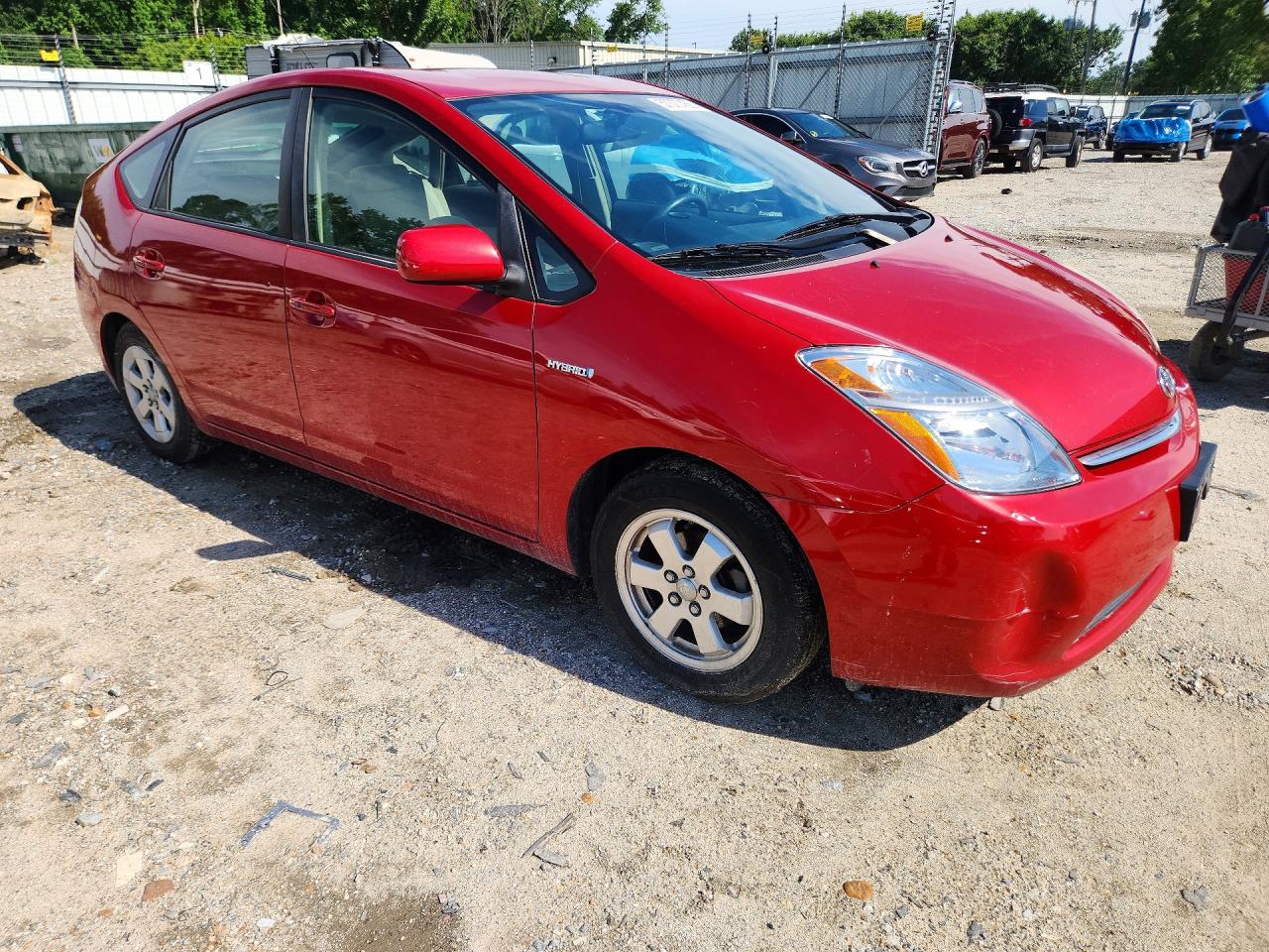 2008 Toyota Prius Red vin: JTDKB20U683348168