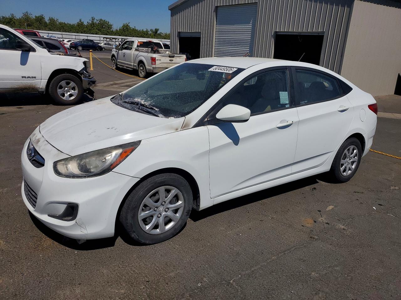 2014 Hyundai Accent Gls White vin: KMHCT4AE6EU598094