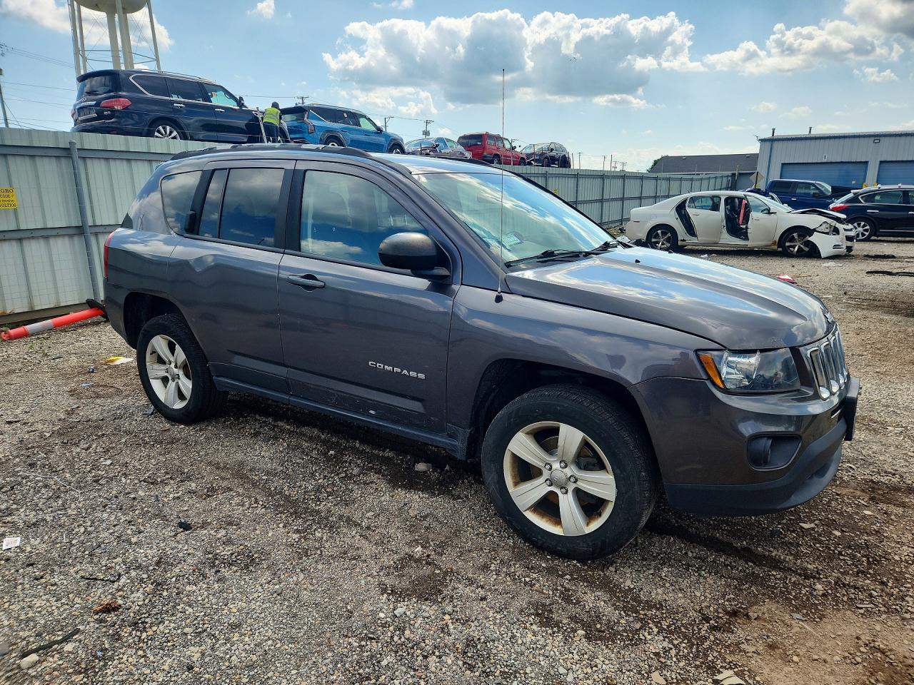 2015 Jeep Compass Sport Gray vin: 1C4NJCBB5FD302842