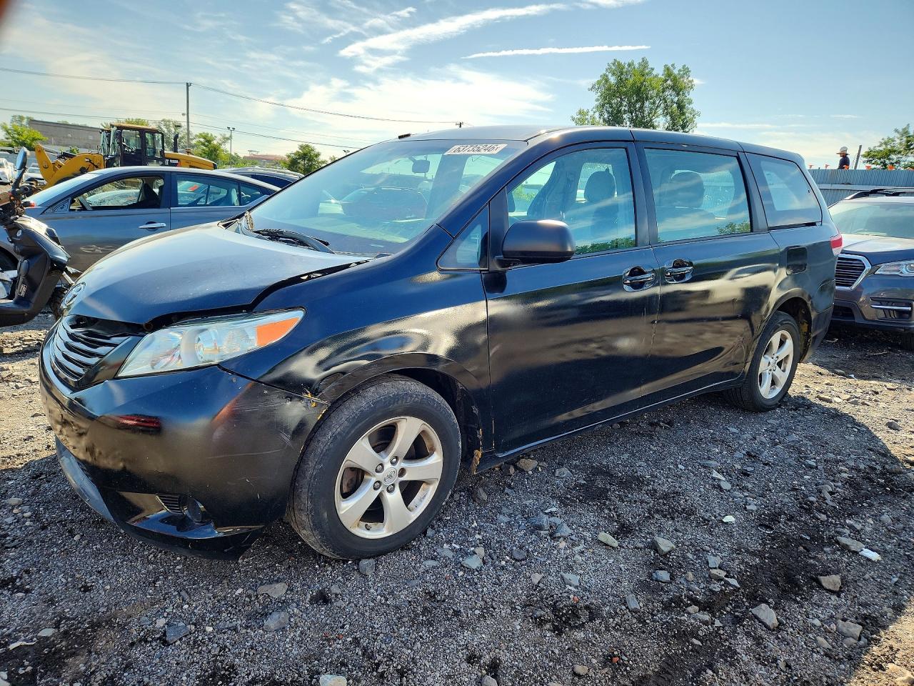 2014 Toyota Sienna L 7-passenger Black vin: 5TDZK3DC9ES457319