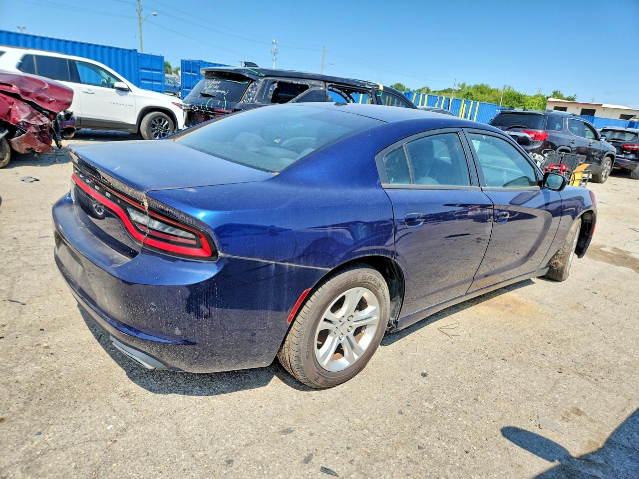 2015 Dodge Charger Se Blue vin: 2C3CDXBG7FH836045