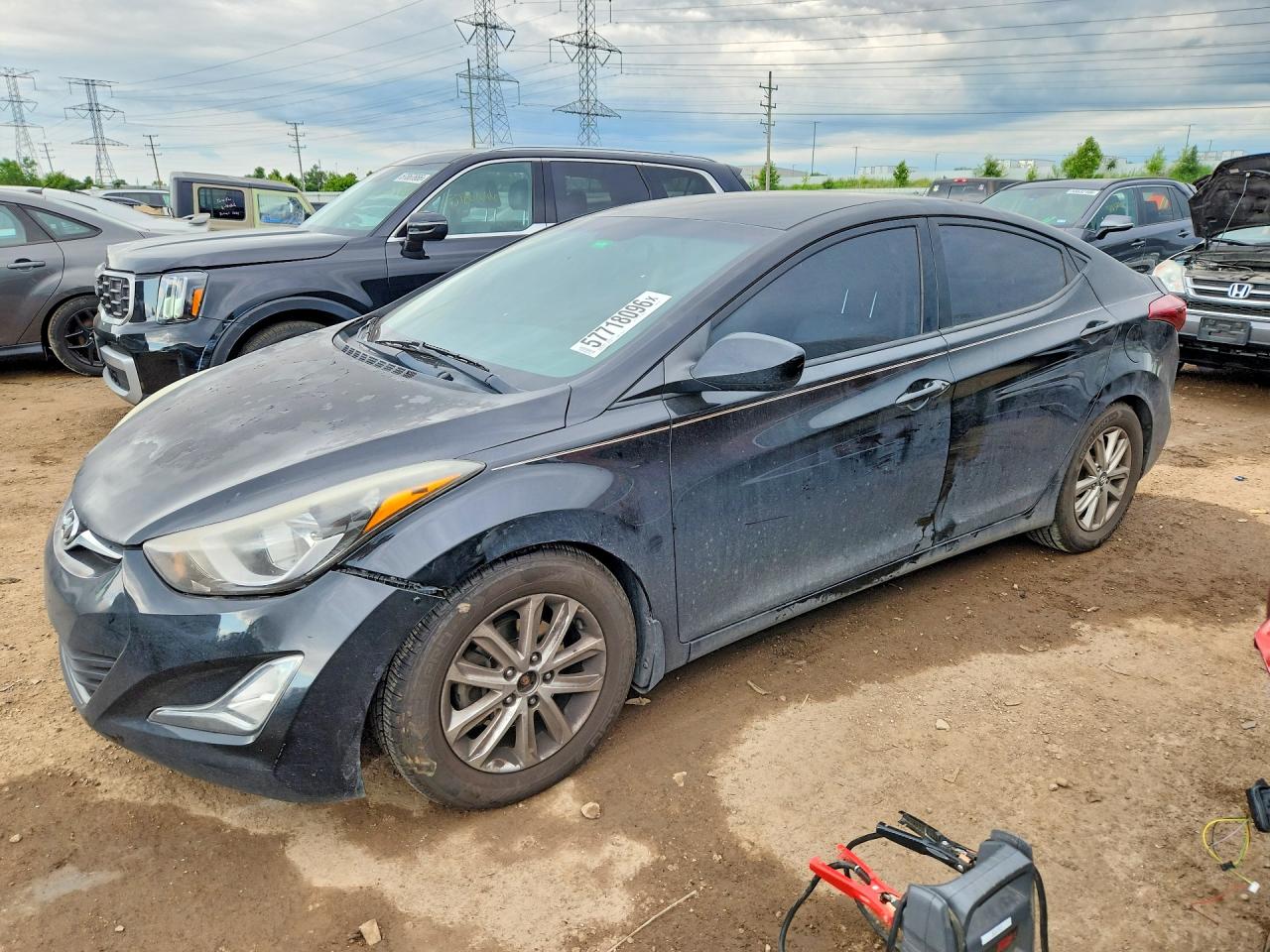 2015 Hyundai Elantra Se Black vin: KMHDH4AE1FU228131