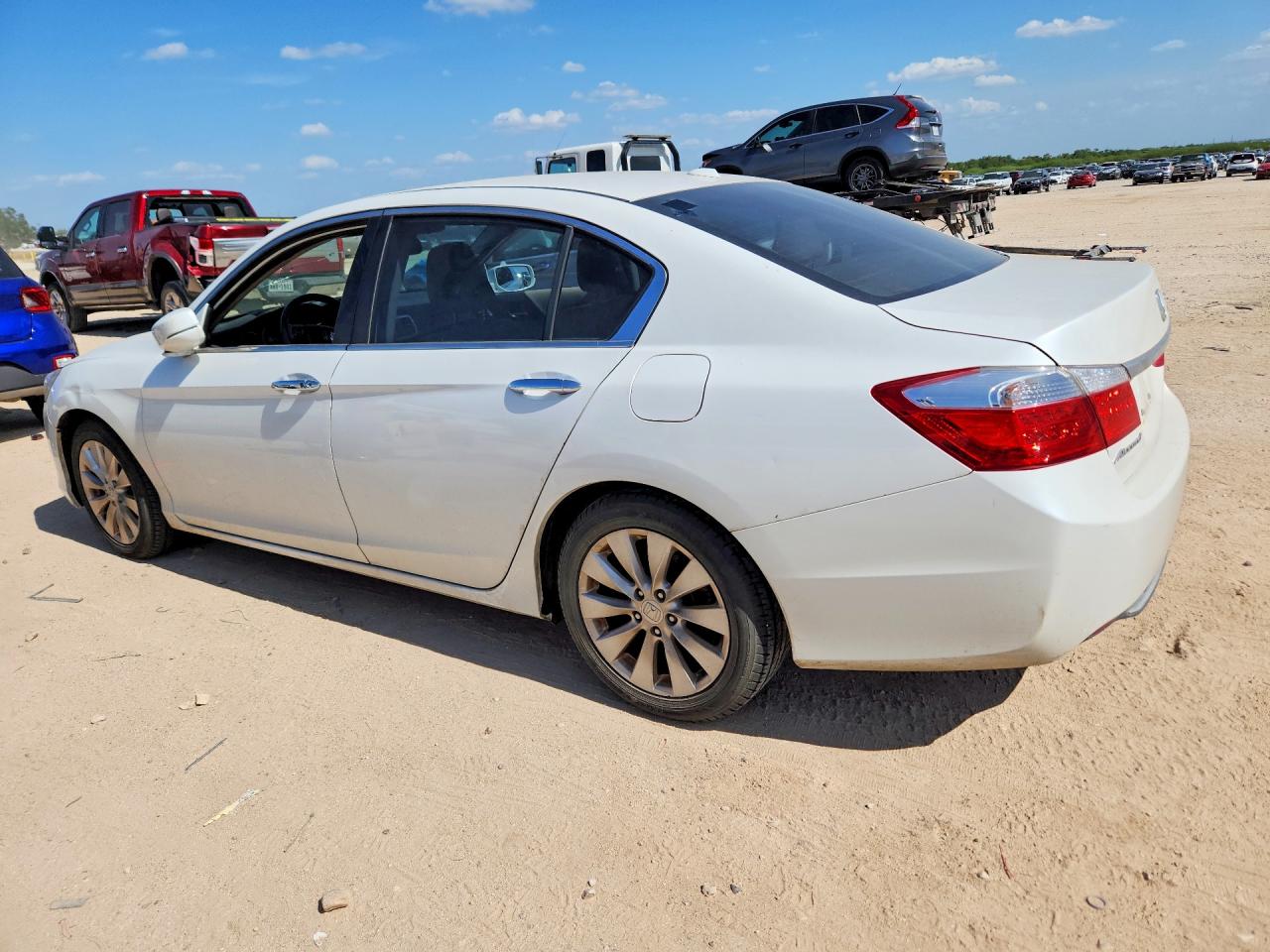 2015 Honda Accord Exl White vin: 1HGCR2F84FA073548