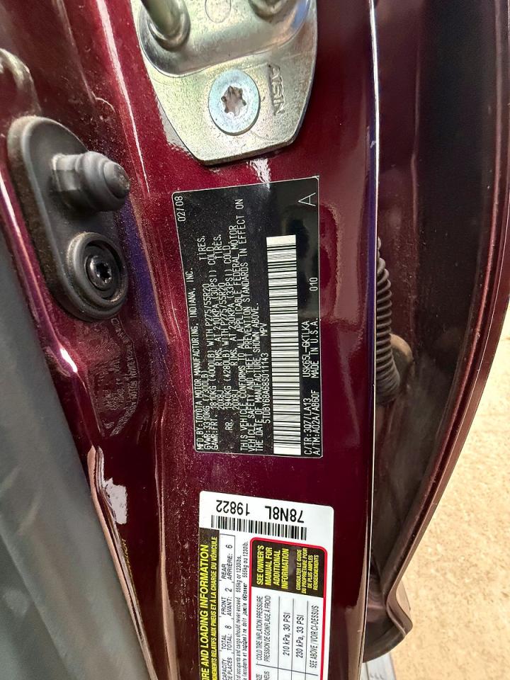 2008 Toyota Sequoia Limited Maroon vin: 5TDBY68A68S011143