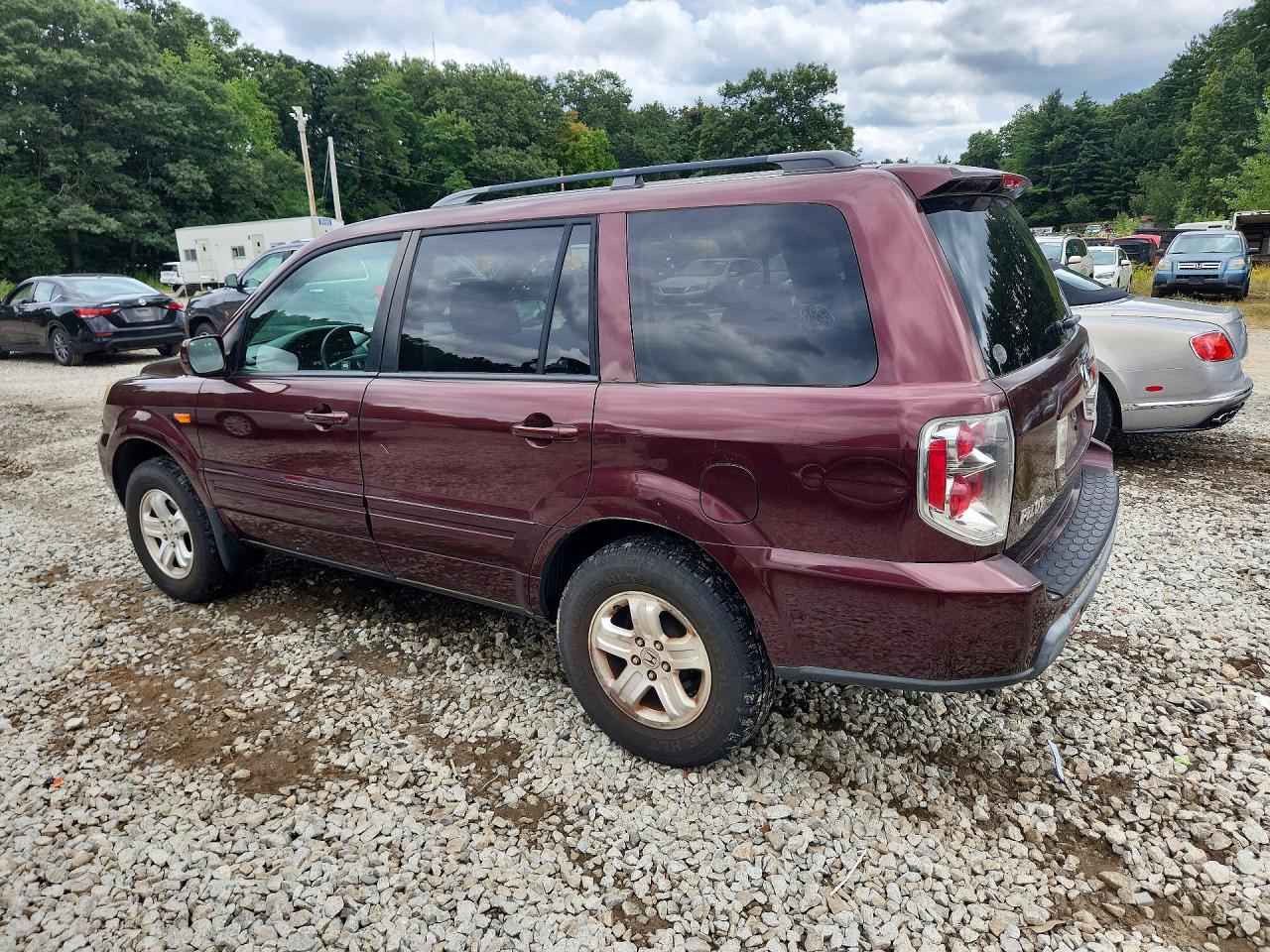 2008 Honda Pilot Vp Maroon vin: 5FNYF18278B050873