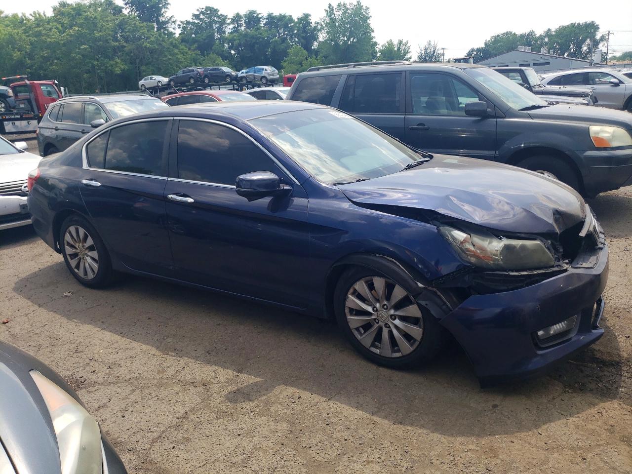 2015 Honda Accord Exl Blue vin: 1HGCR2F84FA050495