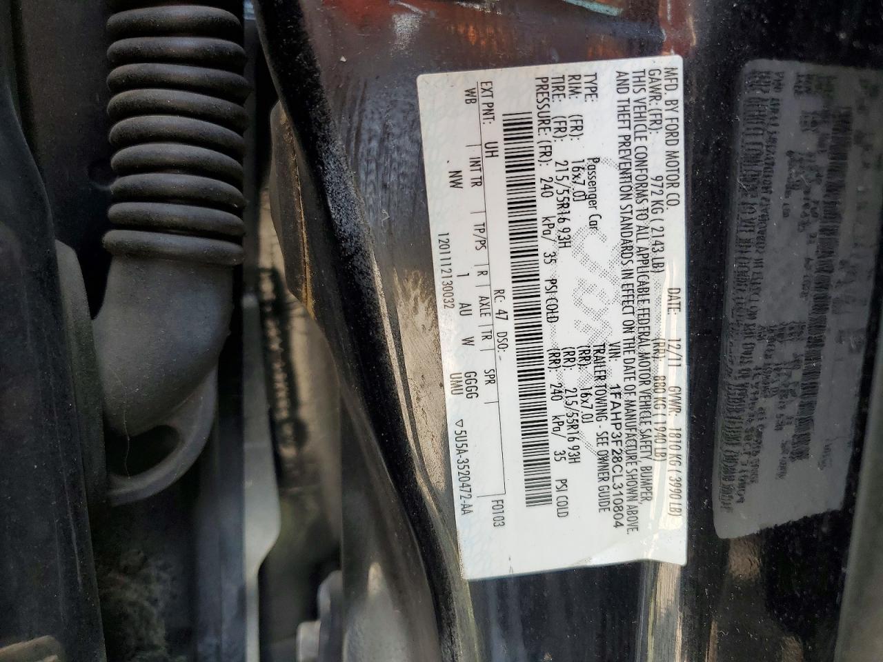 2012 Ford Focus Se Black vin: 1FAHP3F28CL310804