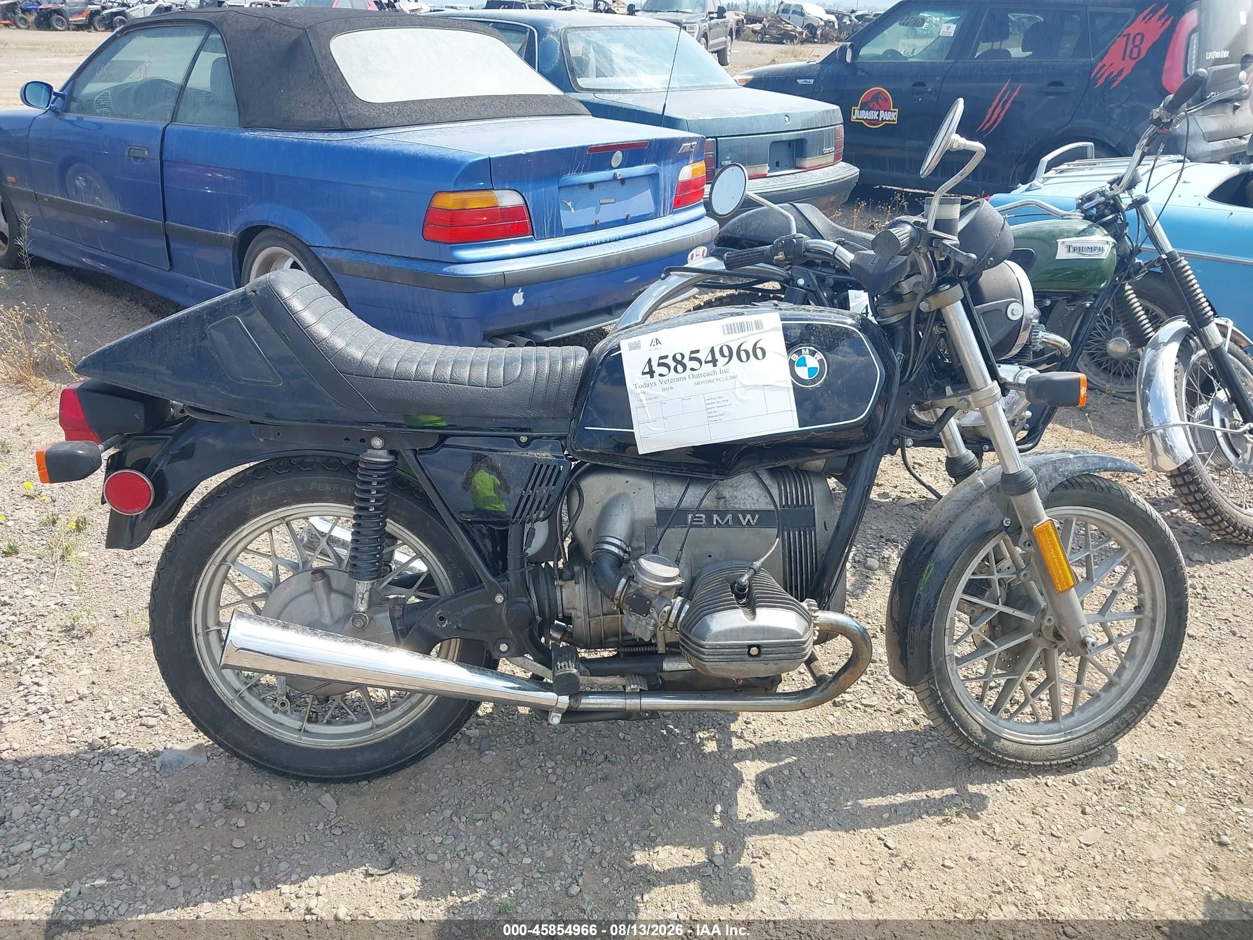 1979 Bmw Motorcycle R65 Black vin: 6381403