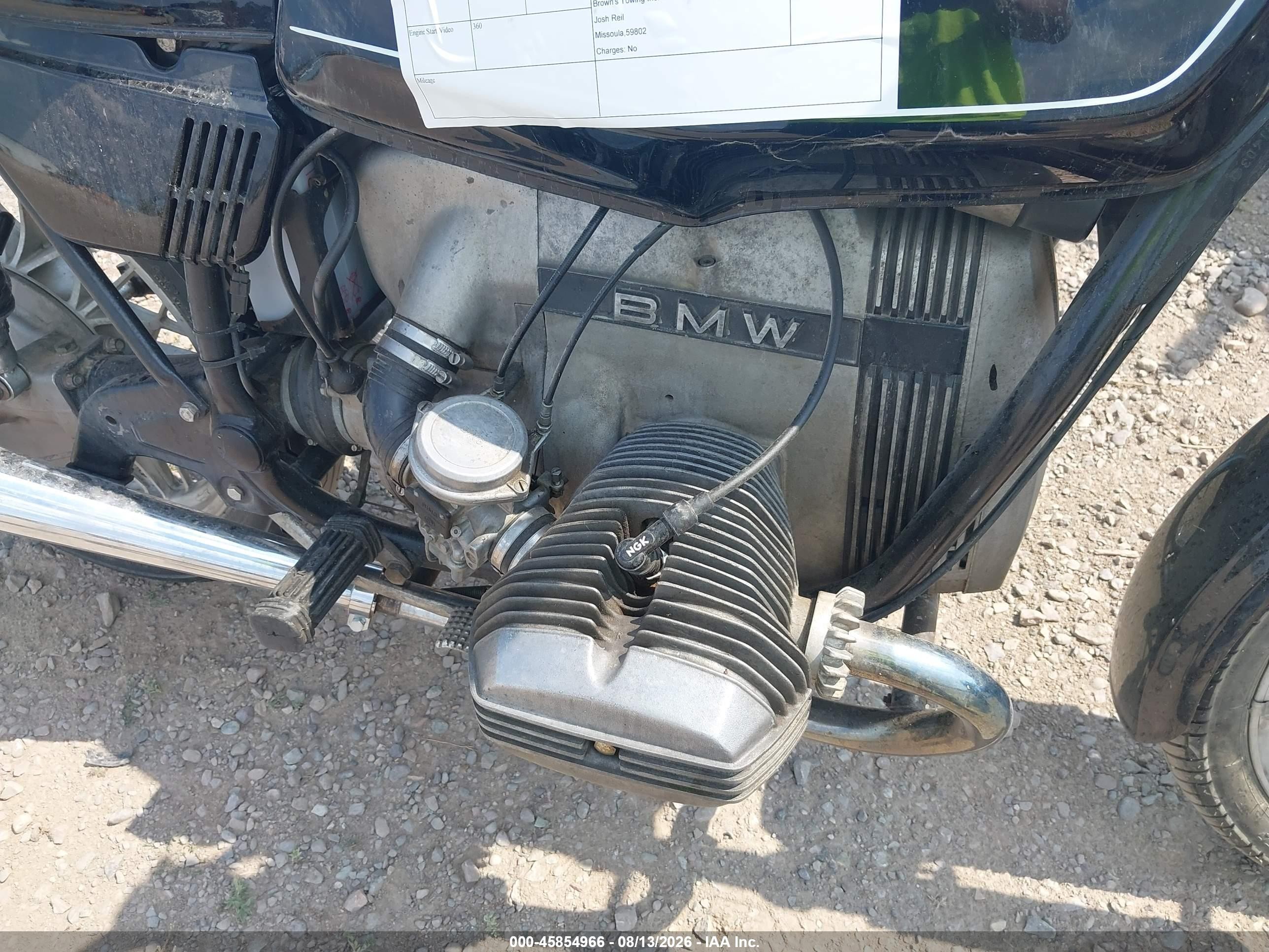 1979 Bmw Motorcycle R65 Black vin: 6381403