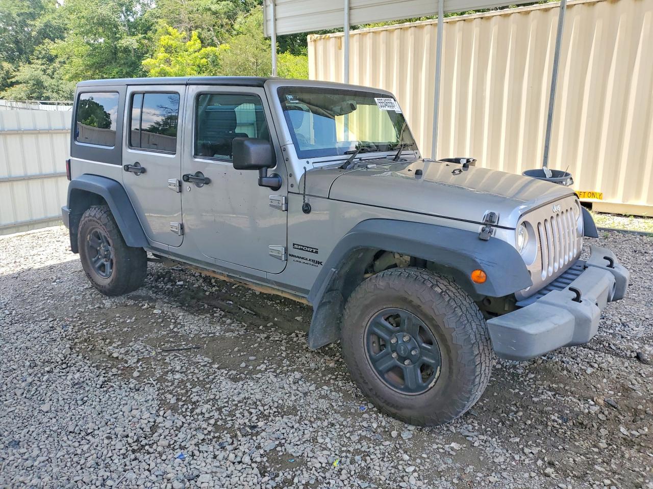2018 Jeep Wrangler Unlimited Sport Silver vin: 1C4BJWKG7JL830610