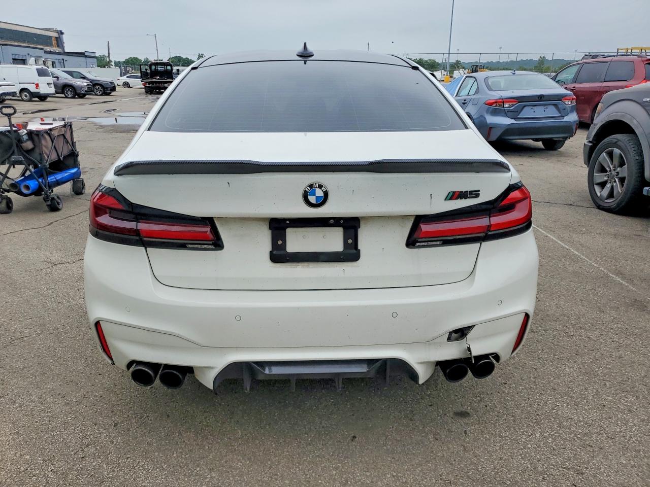 2019 Bmw M5 White vin: WBSJF0C5XKB284540