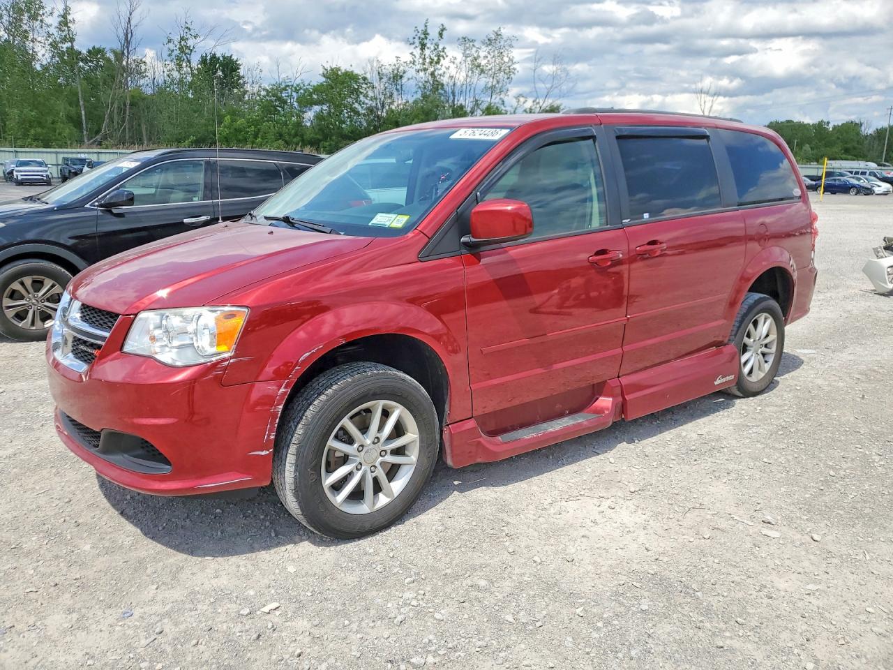 2014 Dodge Grand Caravan Sxt Burgundy vin: 2C4RDGCG1ER140536