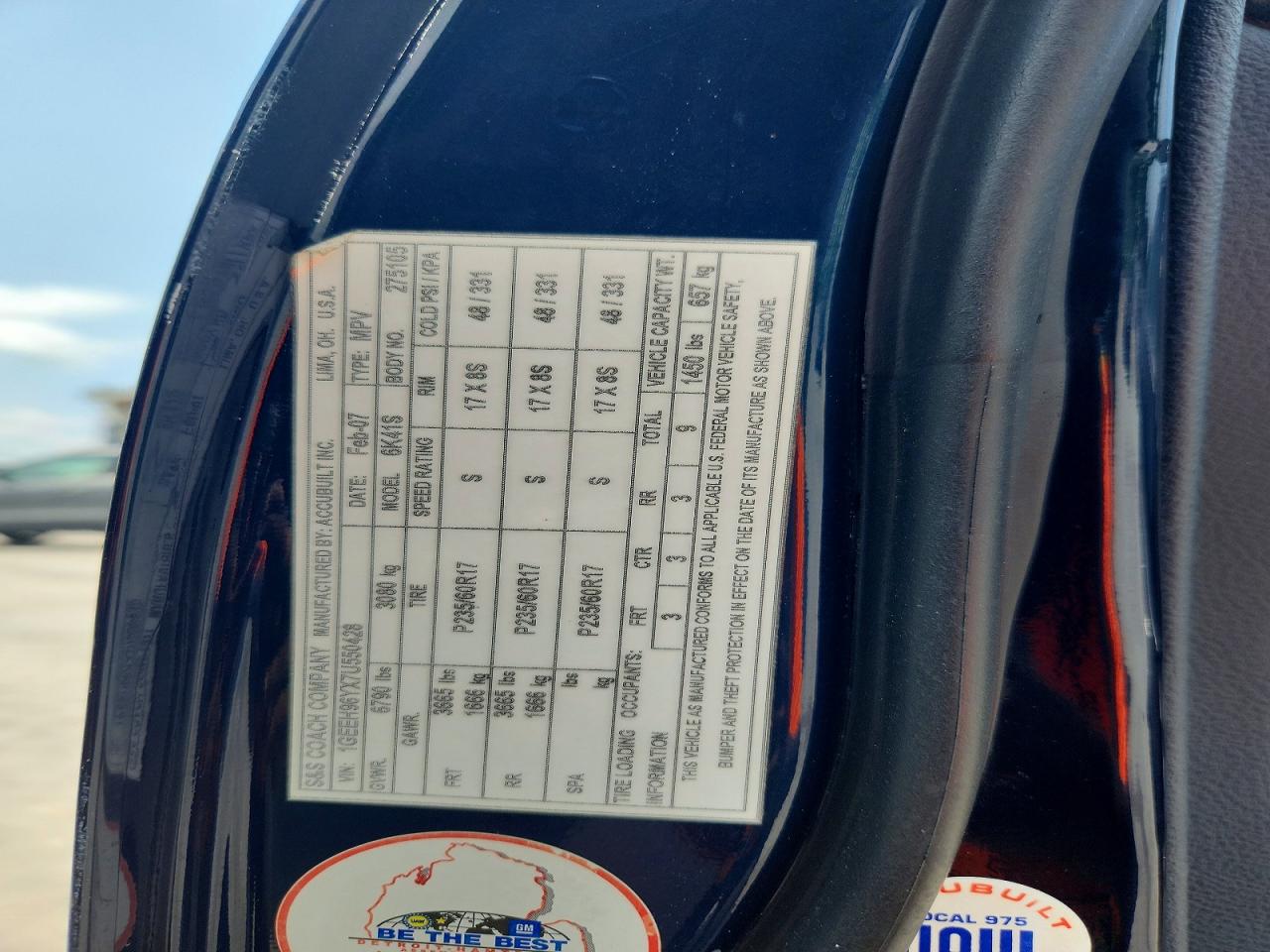 2007 Cadillac Professional Chassis Синий vin: 1GEEH96YX7U550428