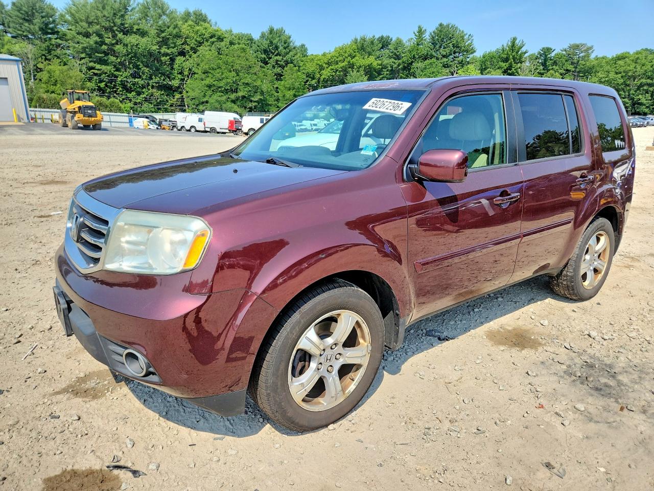 2013 Hond Pilot Burgundy vin: 5FNYF4H55DB021703