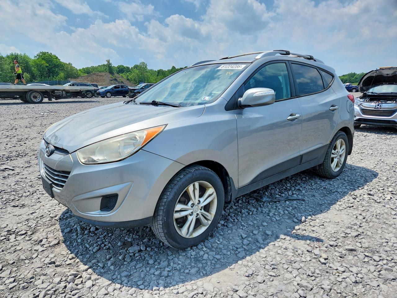 2012 Hyundai Tucson Gls Silver vin: KM8JUCAC4CU520682