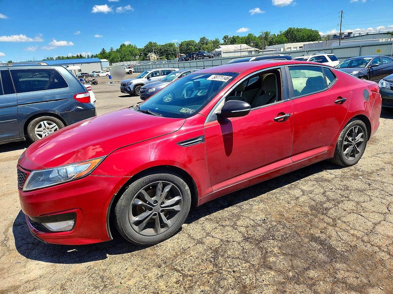 2012 Kia Optima Lx Red vin: 5XXGM4A75CG039336