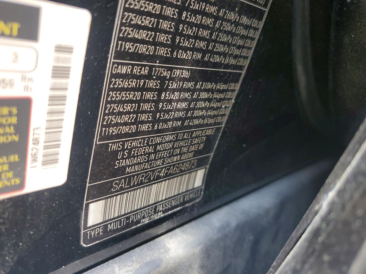 2015 Land Rover Range Rover Sport Hse Черный vin: SALWR2VF4FA624873