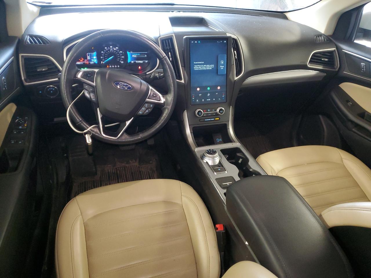 2021 Ford Edge Sel White vin: 2FMPK4J94MBA59369