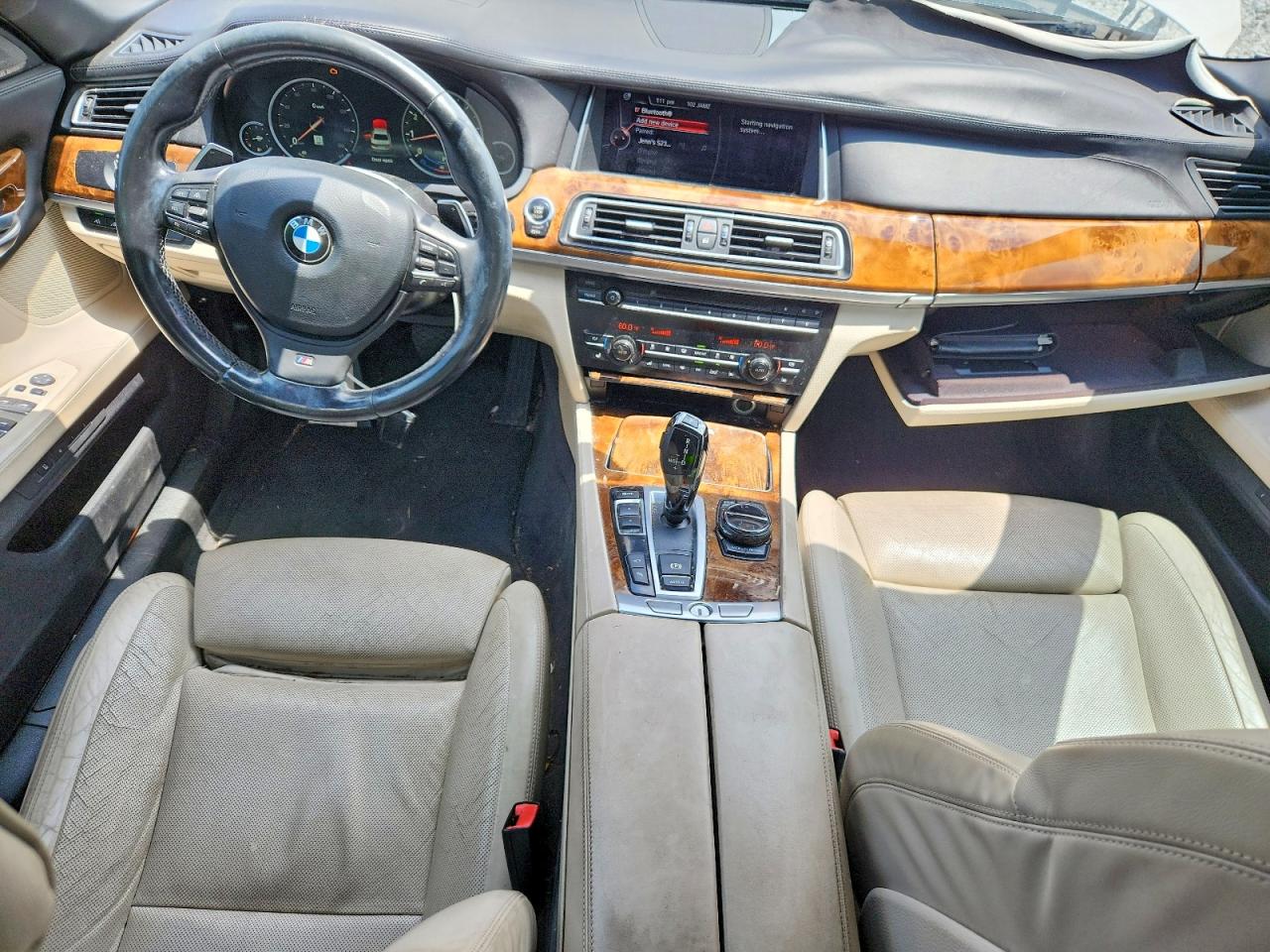 2014 Bmw 750 Li White vin: WBAYE8C55ED780374