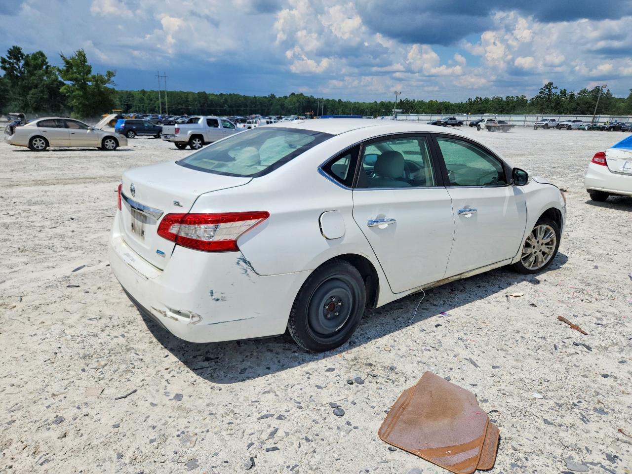 2013 Nissan Sentra S/sv/sr/sl White vin: 3N1AB7AP2DL691451